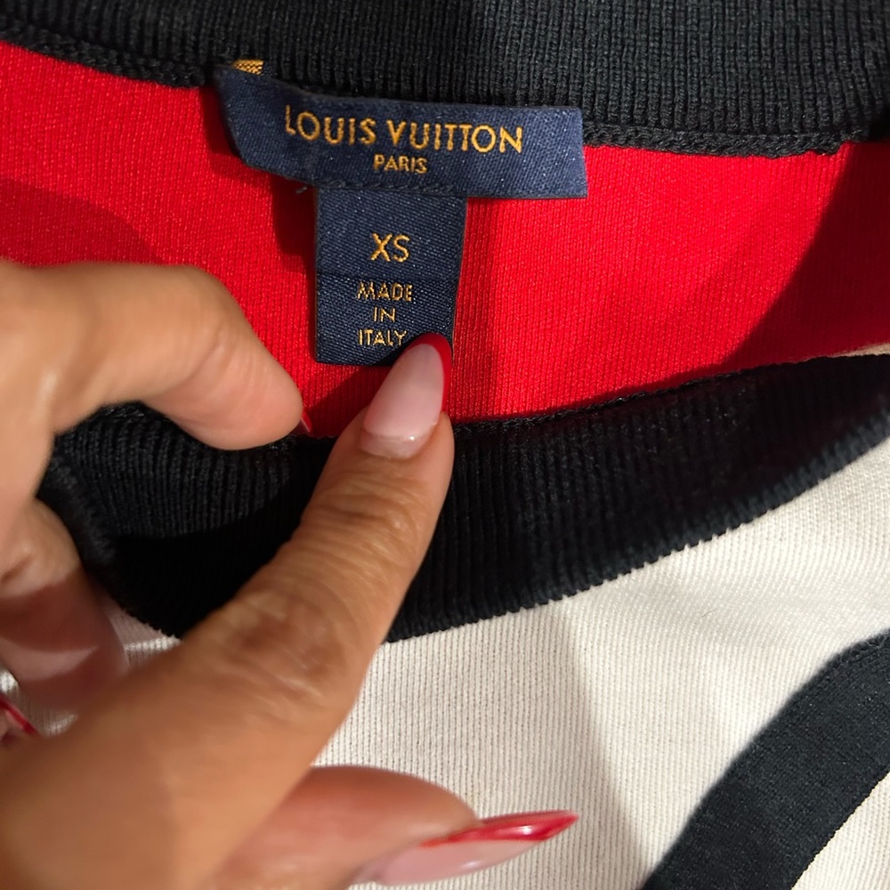 Louis Vuitton Red White Black Track Sweatshirt and Joggers Set - Picture 6 of 7